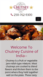 Mobile Screenshot of chutneyrestaurant.ca